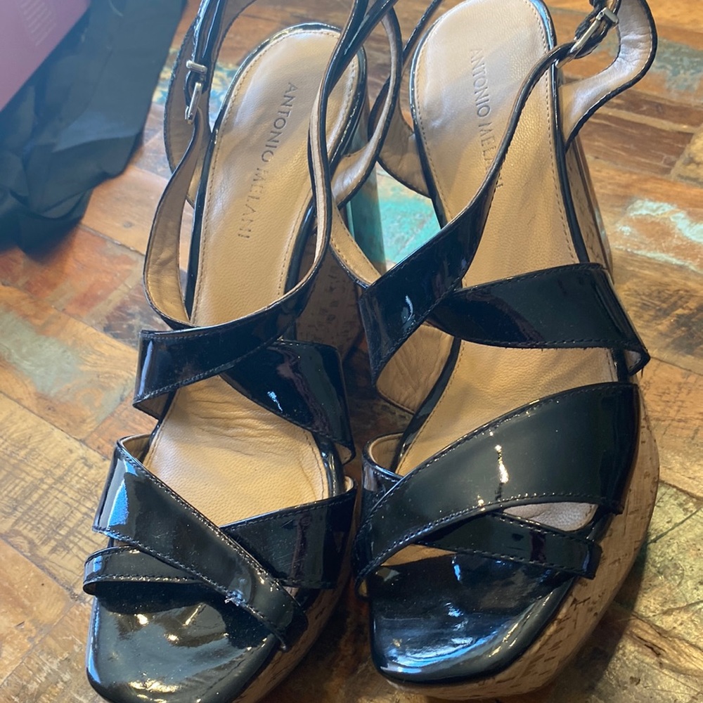 Antonio Melani heels black great condition used twice